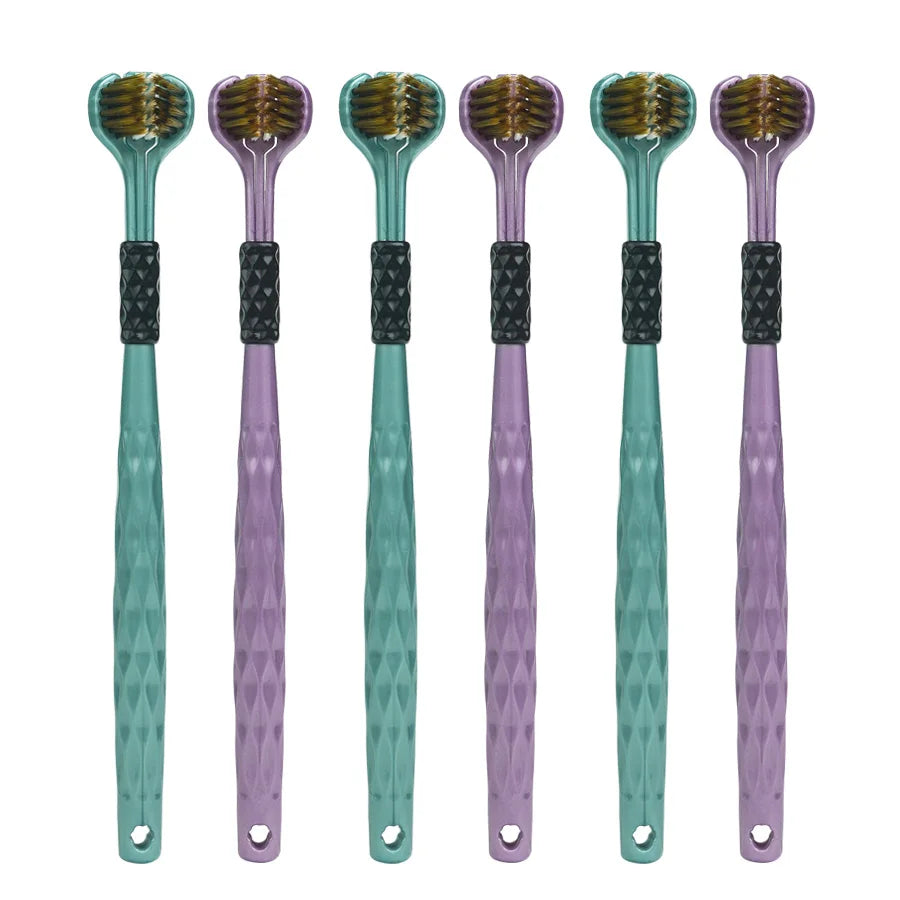 6 Pack TriBrush 3D™ – De Slimme Tandenborstel die Alles in Één Beweging Reinigt!