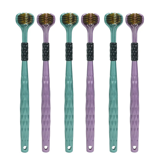 6 Pack TriBrush 3D™ – De Slimme Tandenborstel die Alles in Één Beweging Reinigt!