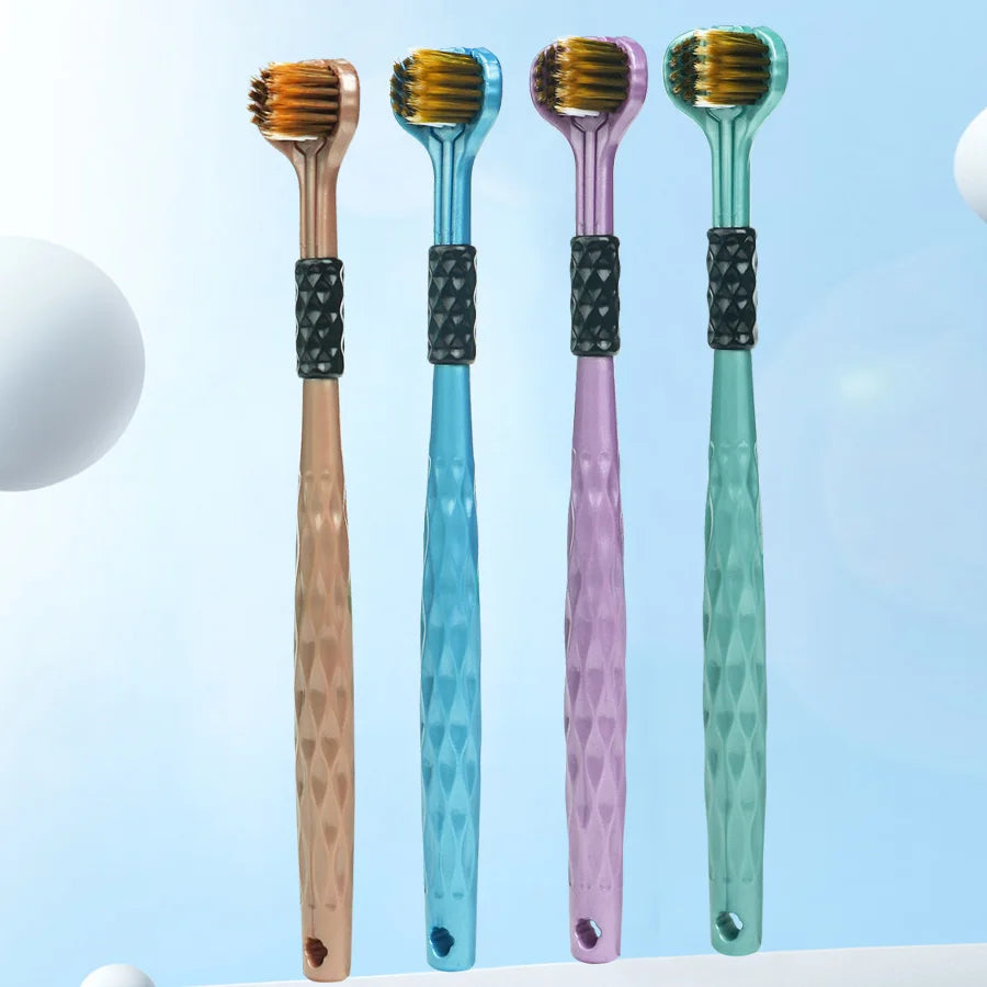 6 Pack TriBrush 3D™ – De Slimme Tandenborstel die Alles in Één Beweging Reinigt!